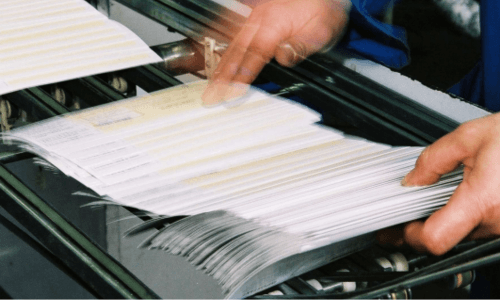 Externalisation du courrier avec mise sous pli et traitement industriel de documents