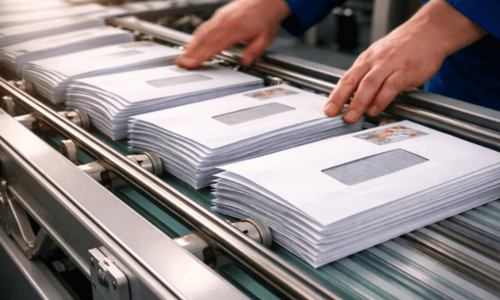 Processus d’externalisation du courrier avec traitement automatisé et mise sous pli de documents