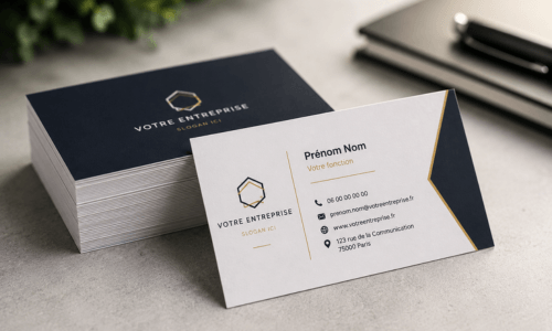 Impression carte de visite rapide avec design professionnel et finition premium